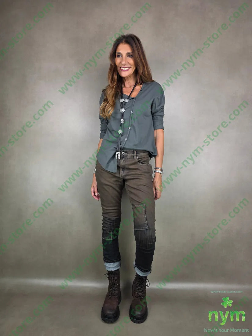 jeans marrone sfumato 75co24pl1ea PANTALONE