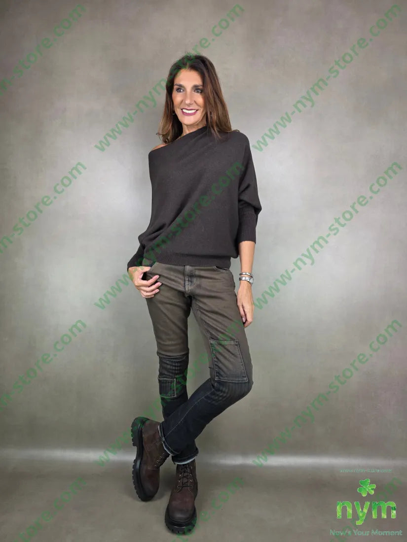 jeans marrone sfumato 75co24pl1ea PANTALONE