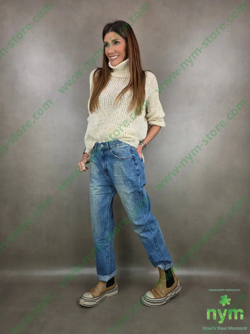 jeans passante sfilacciato 100co PANTALONE