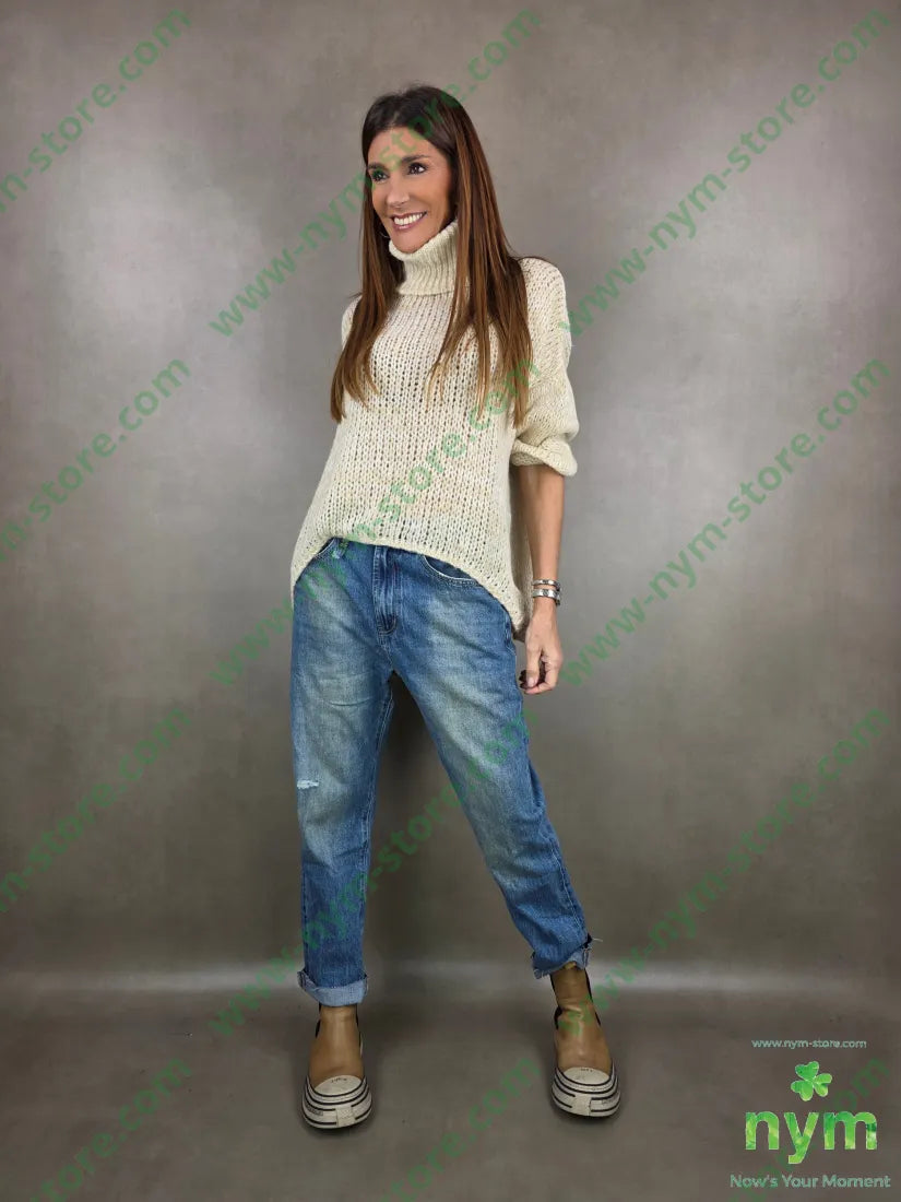 jeans passante sfilacciato 100co PANTALONE