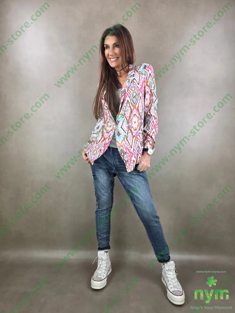 jeans ricamato lato 83co18pl7ea PANTALONE