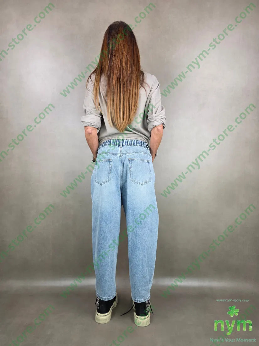 jeans ricami afro 100co U / DENIM / PE26 PANTALONE