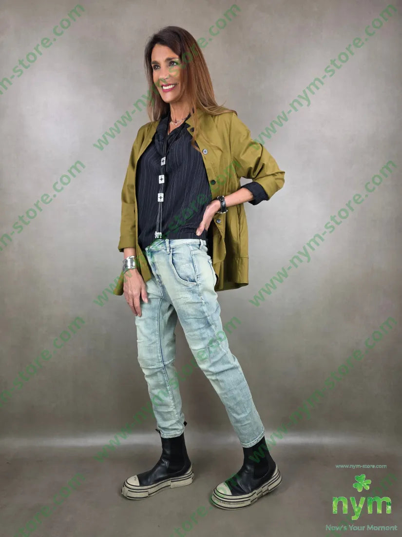 jeans sabbiato rotture 84co15pl1ea PANTALONE