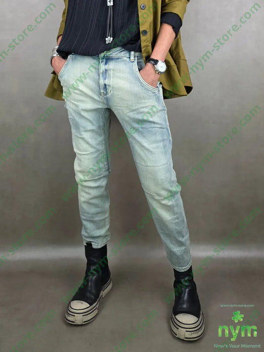 jeans sabbiato rotture 84co15pl1ea PANTALONE