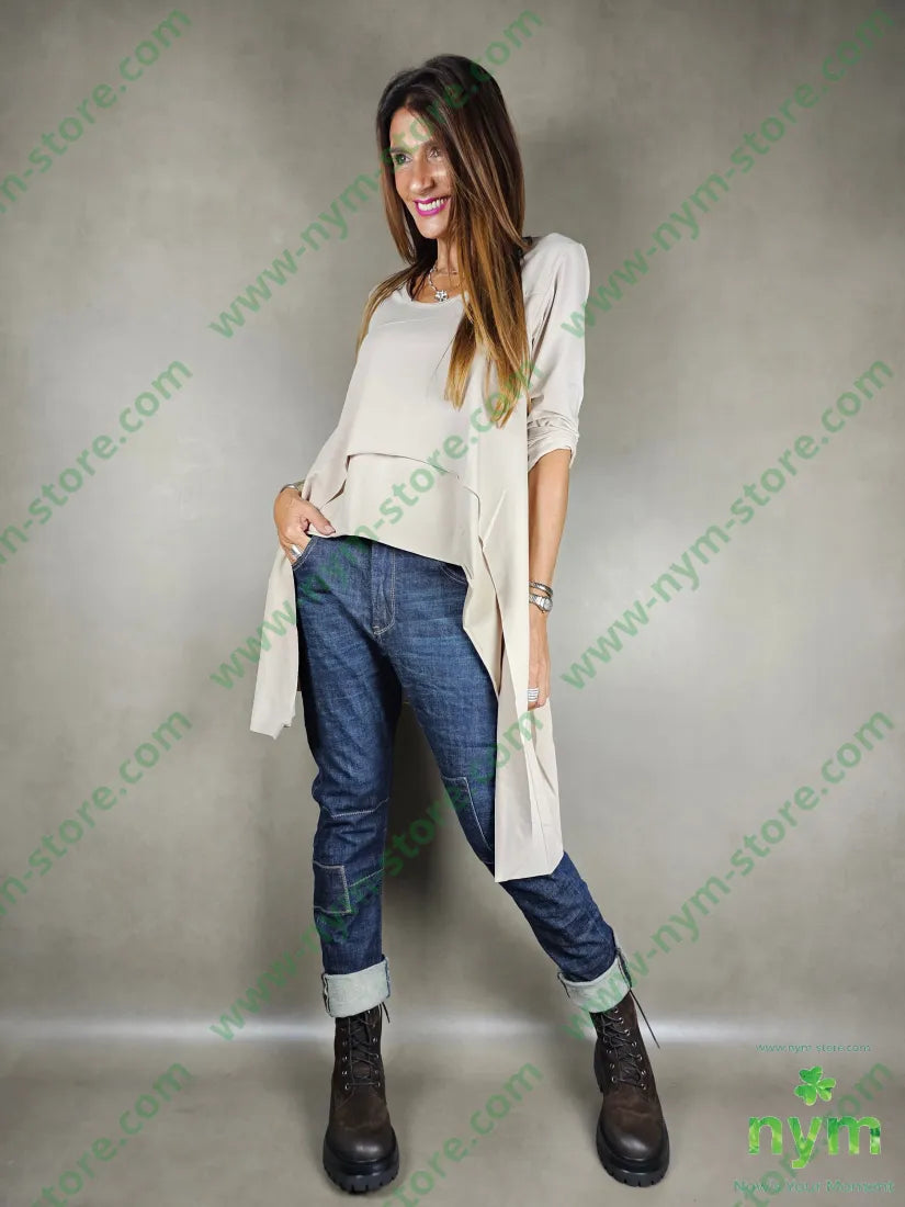 jeans stone washed 98co2ea PANTALONE