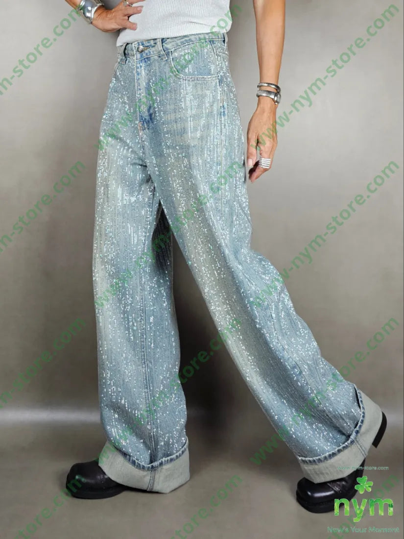 jeans strass 100co PANTALONE