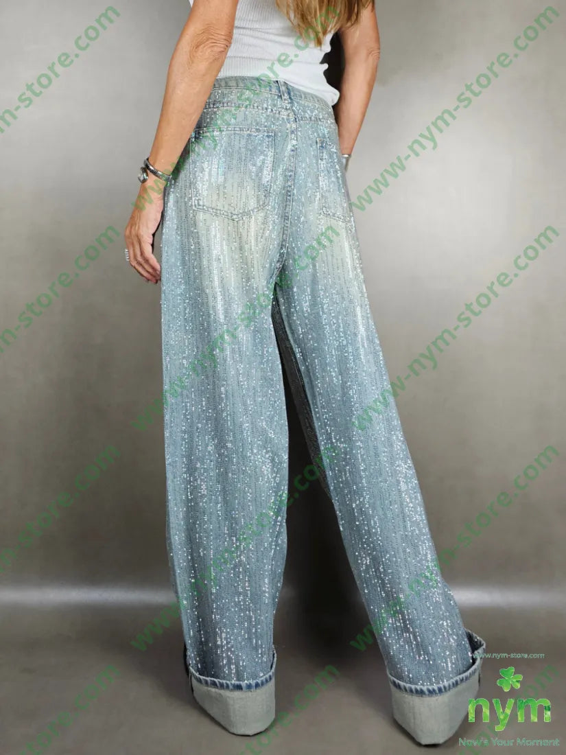jeans strass 100co PANTALONE