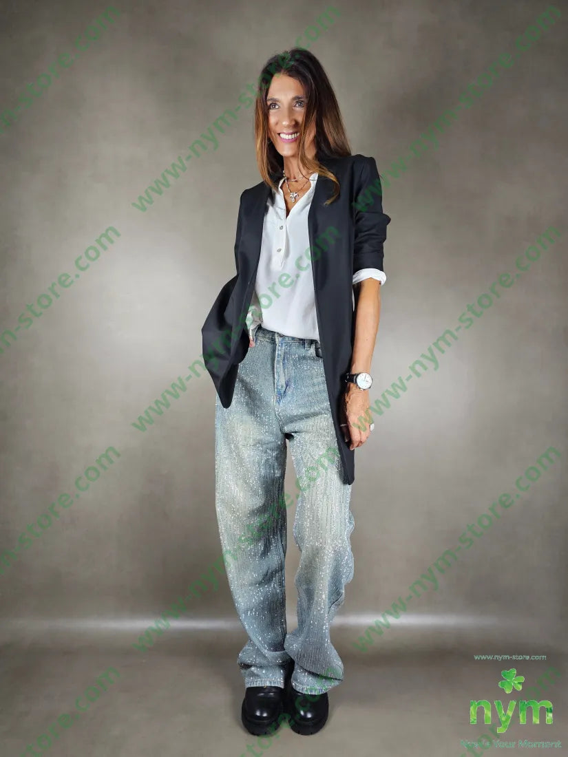 jeans strass 100co PANTALONE