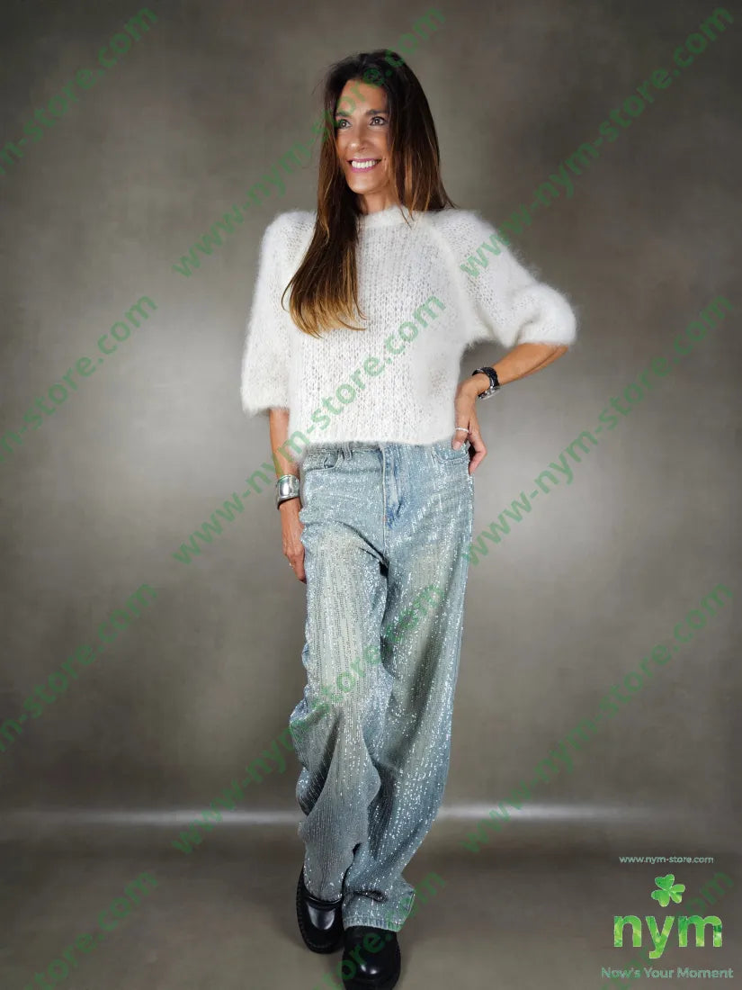 jeans strass 100co PANTALONE