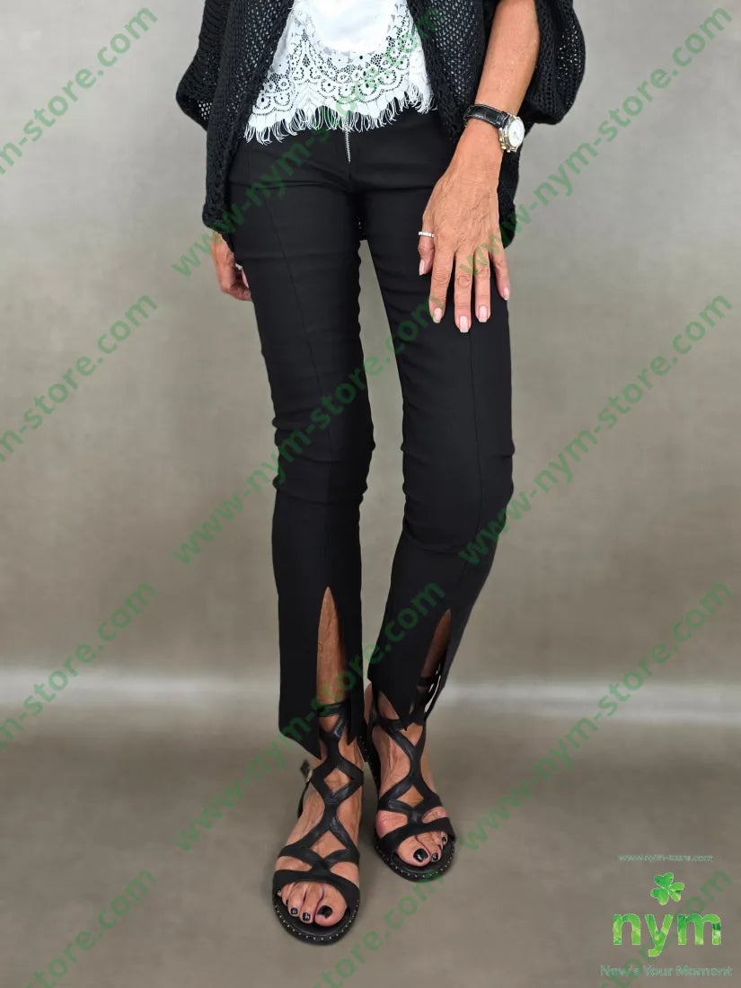 leggings zip e spacchi 78vi19pa3ea - 1 / NERO / AI25 - PANTALONE