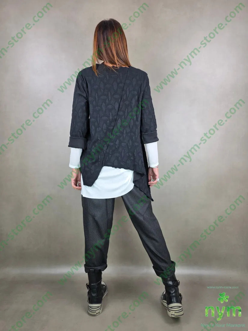 maglia 3d taglio vivo asimmetrica 53pl16co1ea U / NERO / AI25 MAGLIA