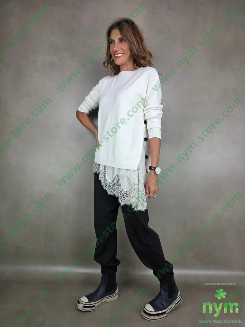 maglia abbottonata lateralmente 50vi30pa20pl MAGLIA