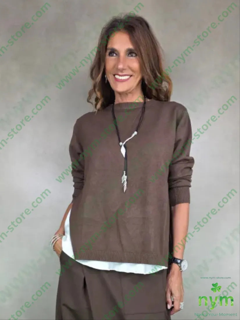 maglia abbottonata lateralmente 50vi30pa20pl MAGLIA