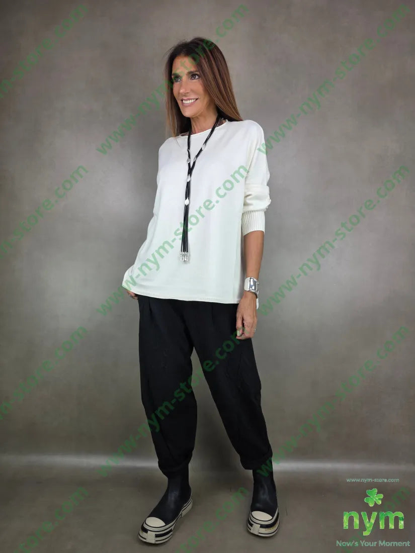 maglia ampia bottoni polso 50vi30pa20pl MAGLIA