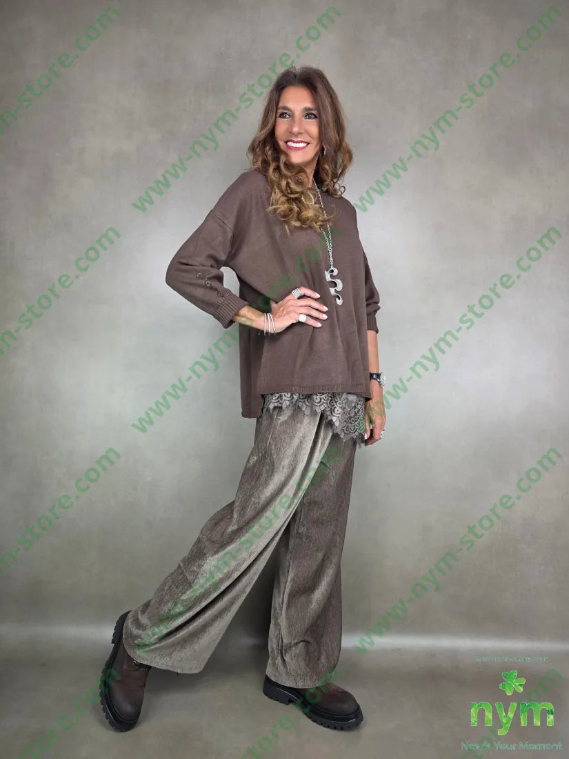 maglia ampia bottoni polso 50vi30pa20pl MAGLIA