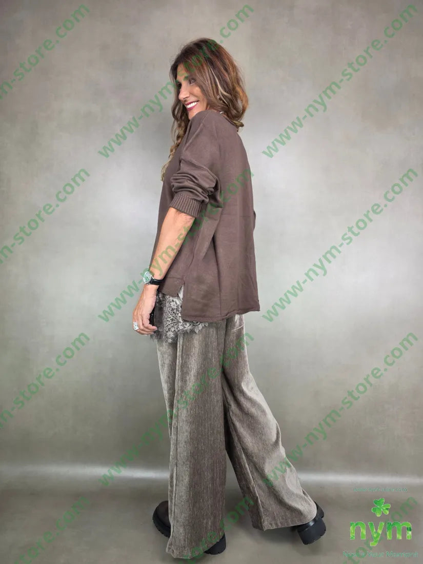 maglia ampia bottoni polso 50vi30pa20pl MAGLIA