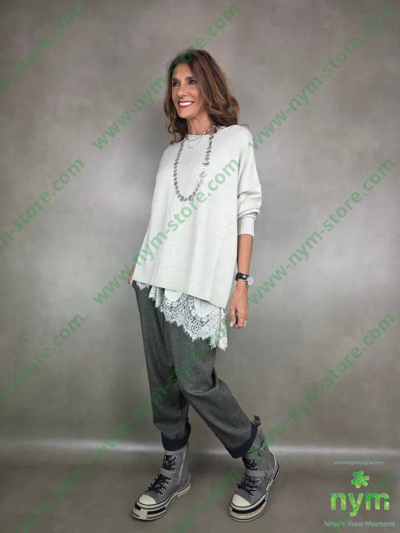 maglia ampia bottoni polso 50vi30pa20pl MAGLIA