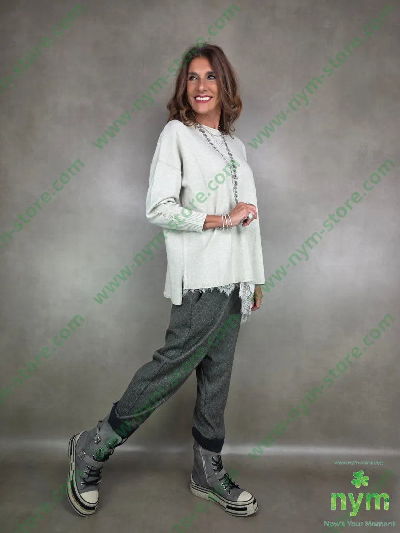 maglia ampia bottoni polso 50vi30pa20pl MAGLIA