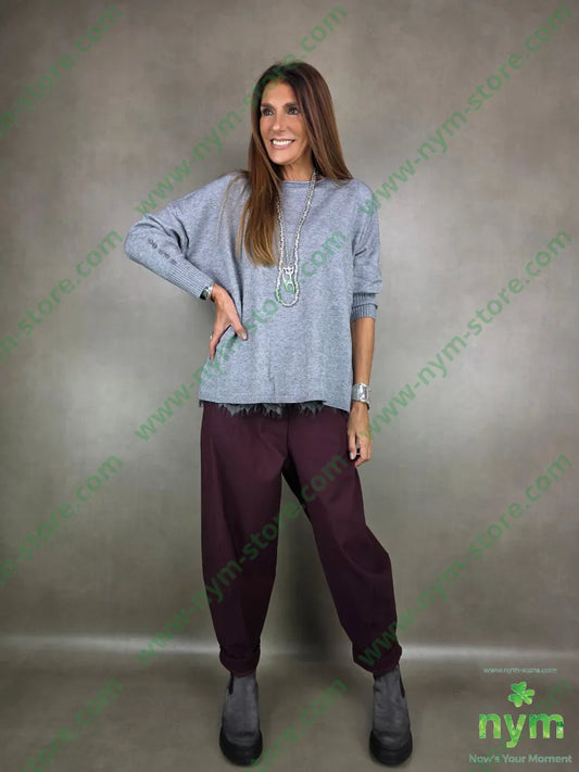 maglia ampia bottoni polso 50vi30pa20pl MAGLIA