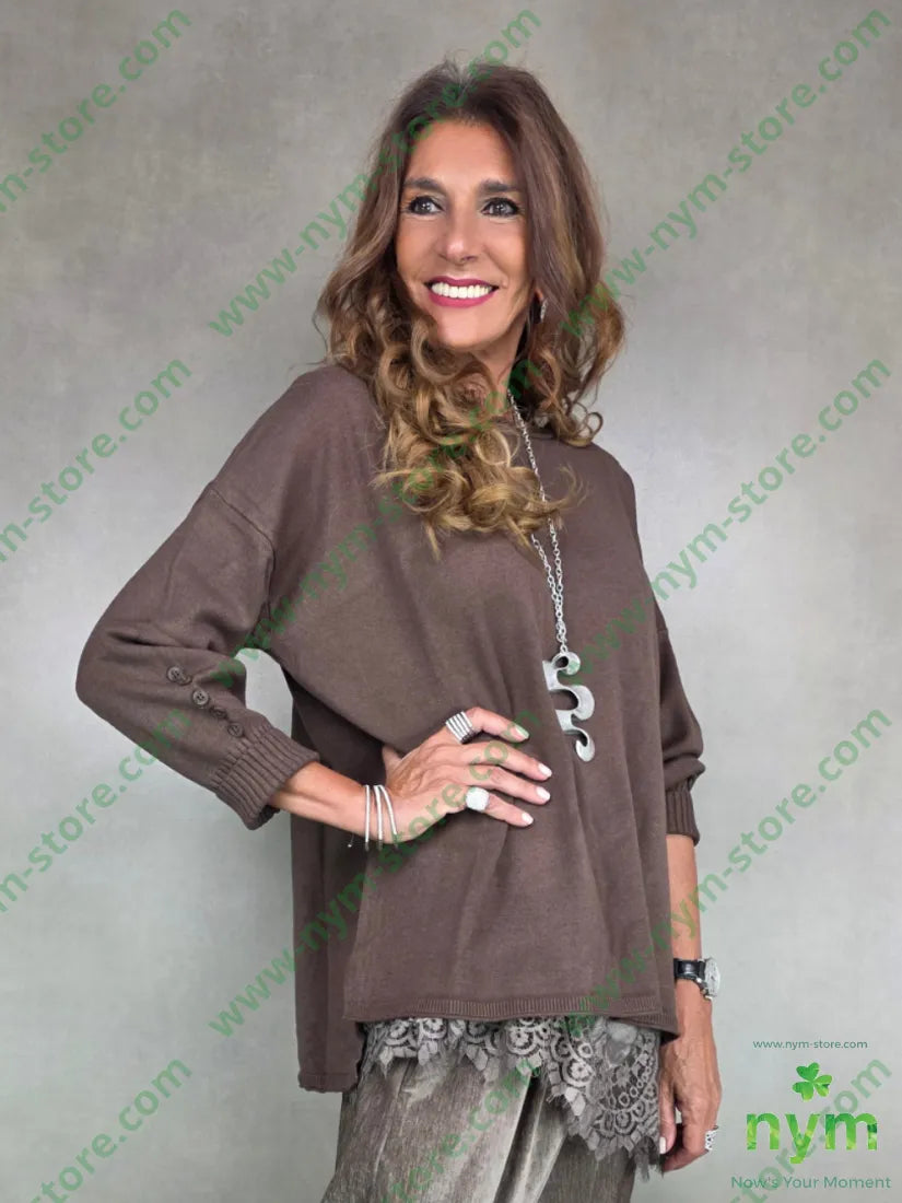 maglia ampia bottoni polso 50vi30pa20pl MAGLIA