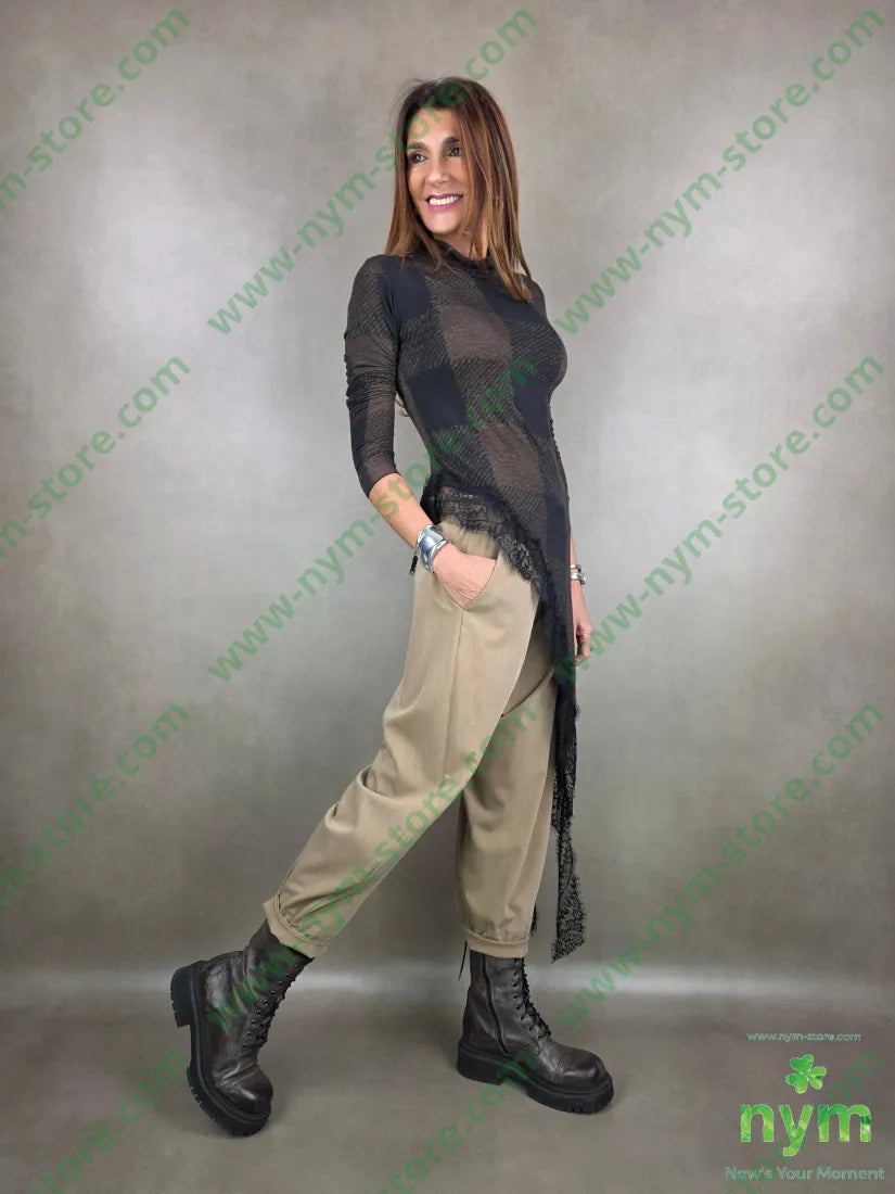 maglia asimmetrica misto cachemire 90vi5ws5ea U / MARRONE / AI25 MAGLIA