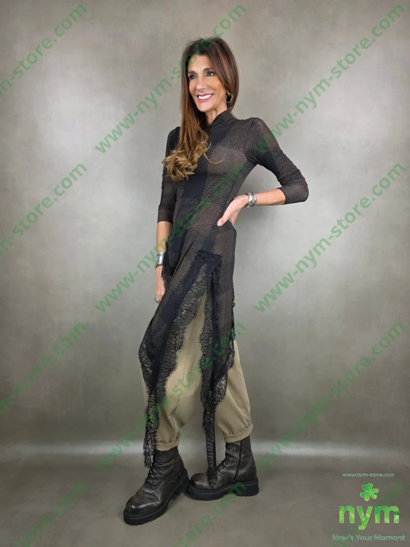 maglia asimmetrica misto cachemire 90vi5ws5ea U / MARRONE / AI25 MAGLIA