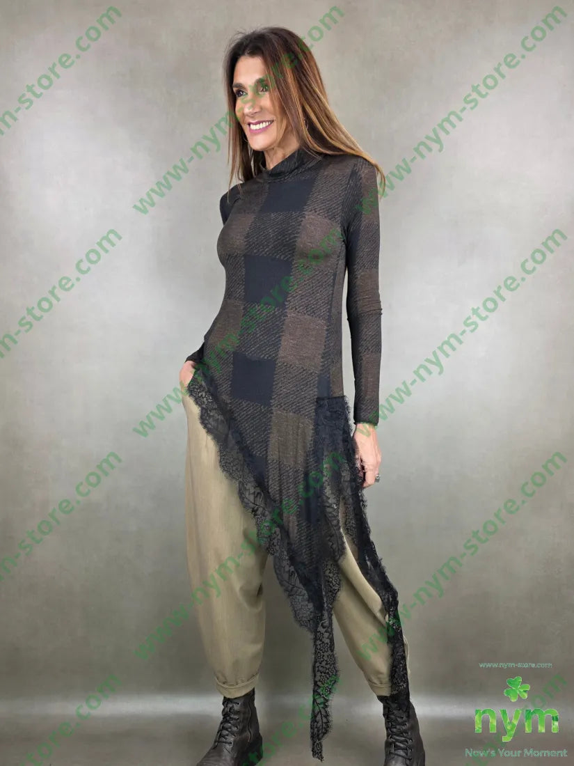 maglia asimmetrica misto cachemire 90vi5ws5ea U / MARRONE / AI25 MAGLIA