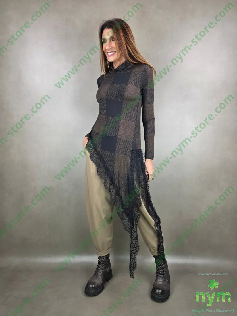 maglia asimmetrica misto cachemire 90vi5ws5ea U / MARRONE / AI25 MAGLIA