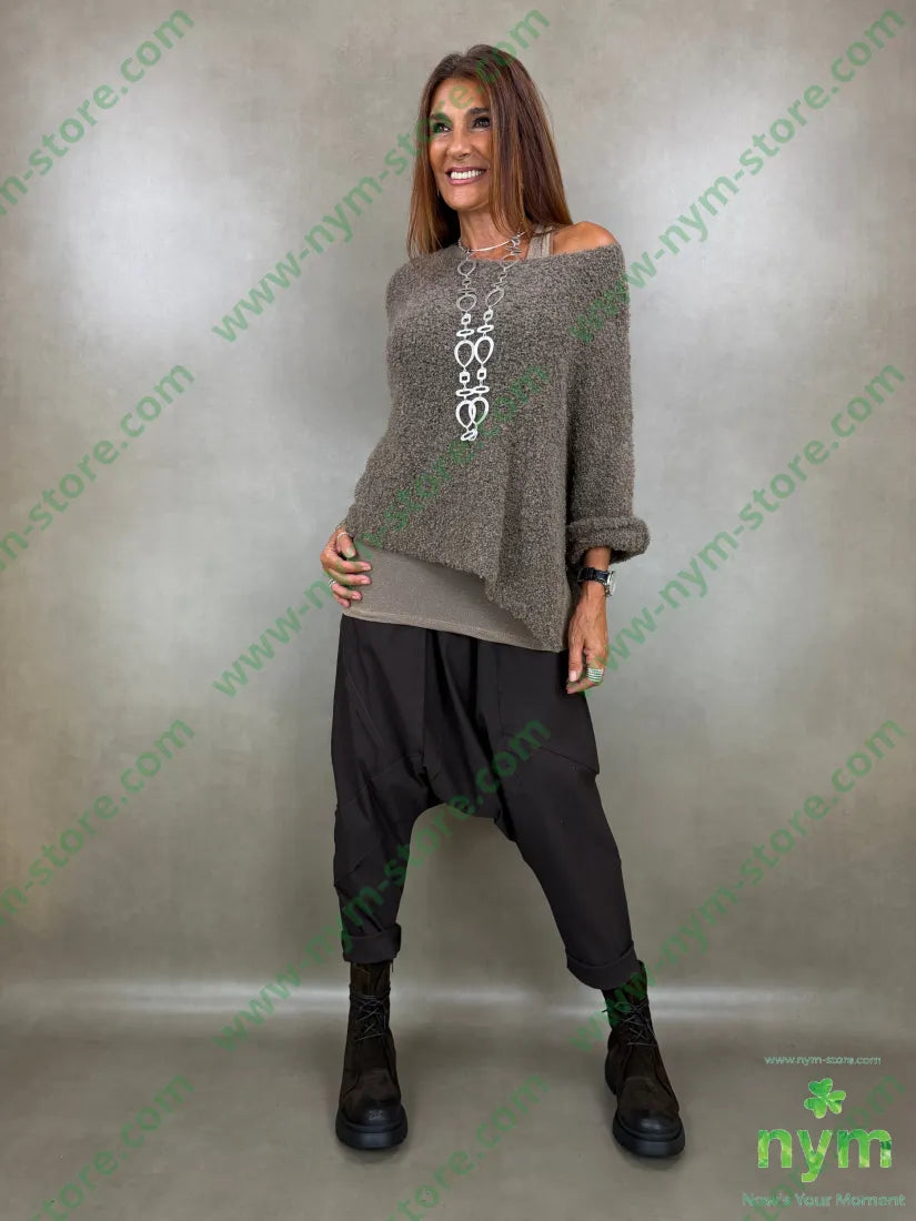 maglia boucle due spacchi 65ac17pa9vi7wo - MAGLIA