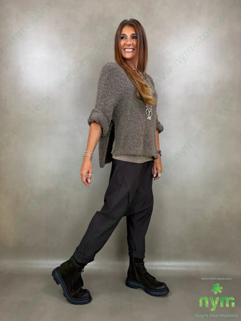 maglia boucle due spacchi 65ac17pa9vi7wo - MAGLIA