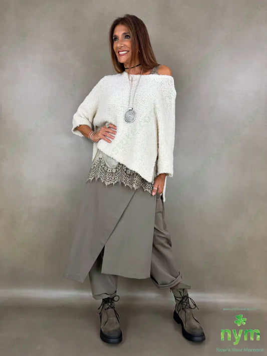 maglia boucle due spacchi 65ac17pa9vi7wo - MAGLIA