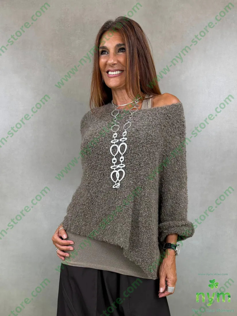 maglia boucle due spacchi 65ac17pa9vi7wo - U / FANGO S. / AI26 - MAGLIA