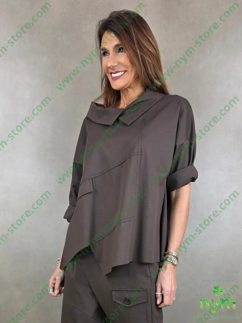 maglia collegiale 66co29pa5ea U / MARRONE / PE26 MAGLIA