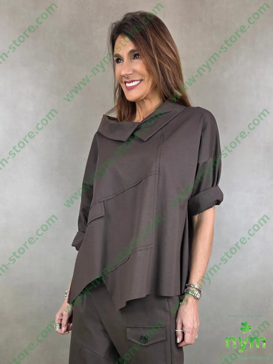 maglia collegiale 66co29pa5ea U / MARRONE / PE26 MAGLIA