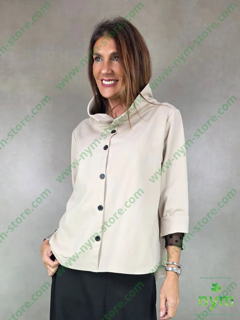 maglia colletto e bottoni 65vi30pa5ea U / BEIGE / AI25 MAGLIA