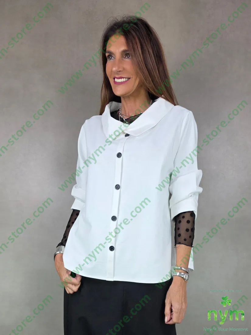 maglia colletto e bottoni 65vi30pa5ea U / PANNA / AI25 MAGLIA