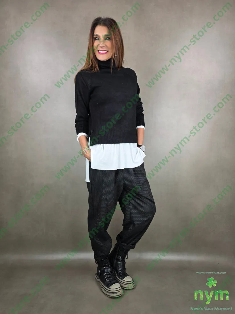 maglia collo alto corta 50vi30pa20pl MAGLIA