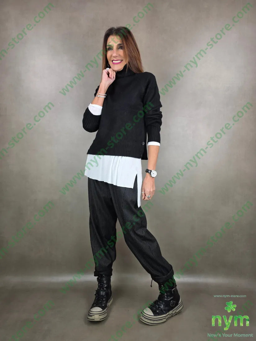 maglia collo alto corta 50vi30pa20pl MAGLIA