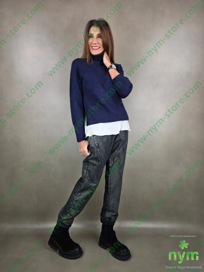 maglia collo alto corta 50vi30pa20pl MAGLIA