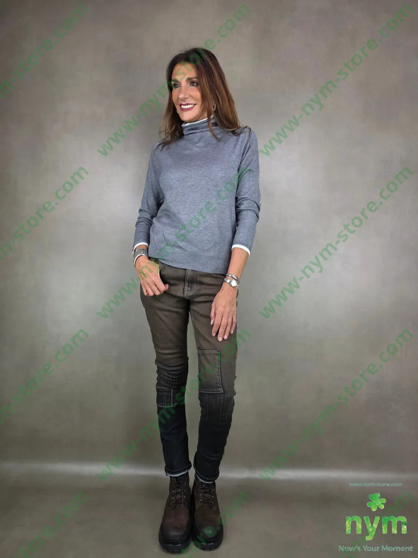 maglia collo contrasto MAGLIA