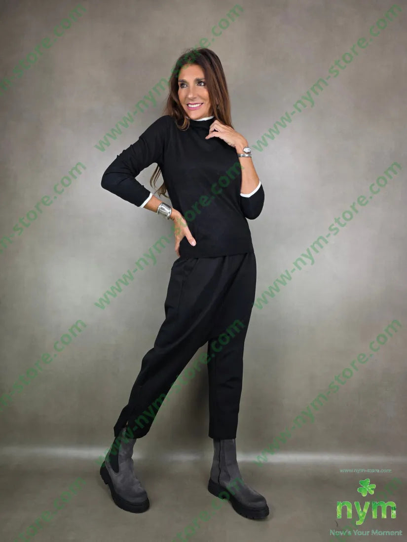 maglia collo contrasto MAGLIA