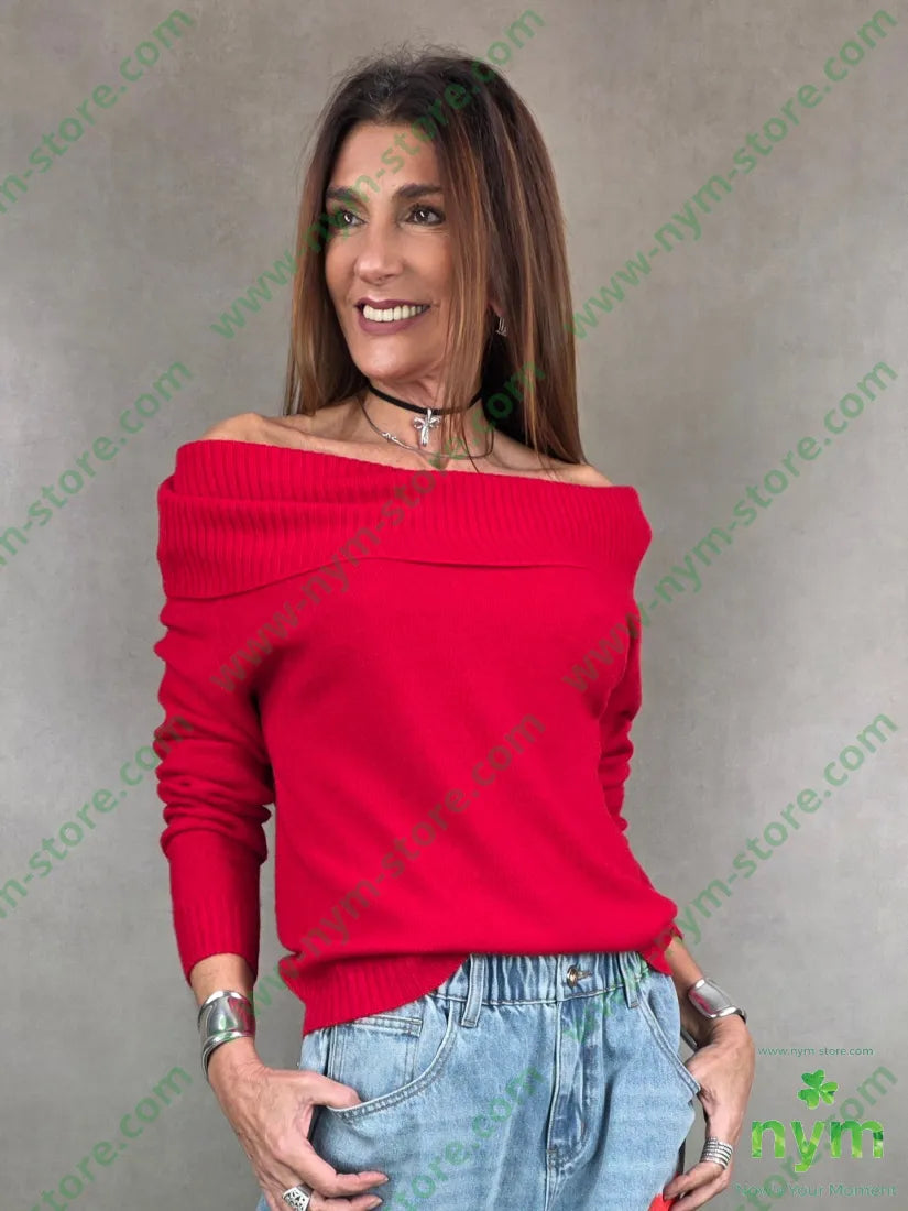 maglia collo shiffer 50vi27pl23pa U / ROSSO / AI25 MAGLIA