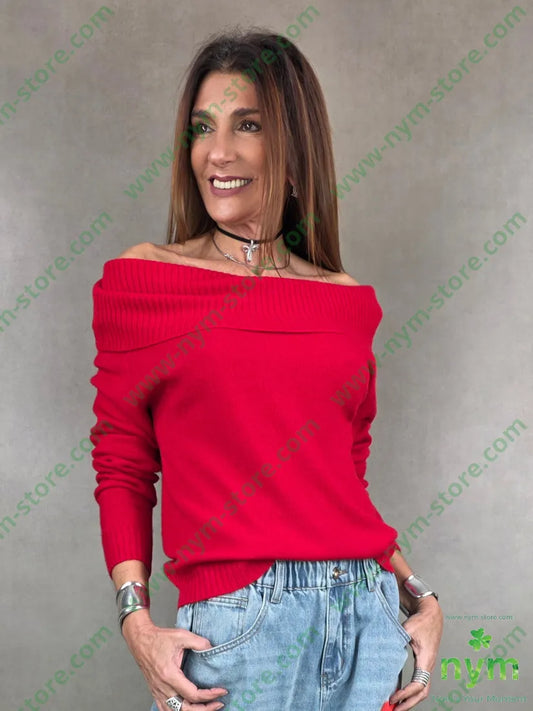 maglia collo shiffer 50vi27pl23pa U / ROSSO / AI25 MAGLIA