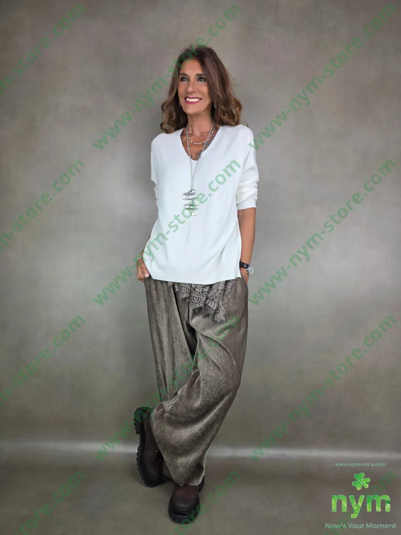 maglia con lo scollo a v 50vi27pl23pa MAGLIA