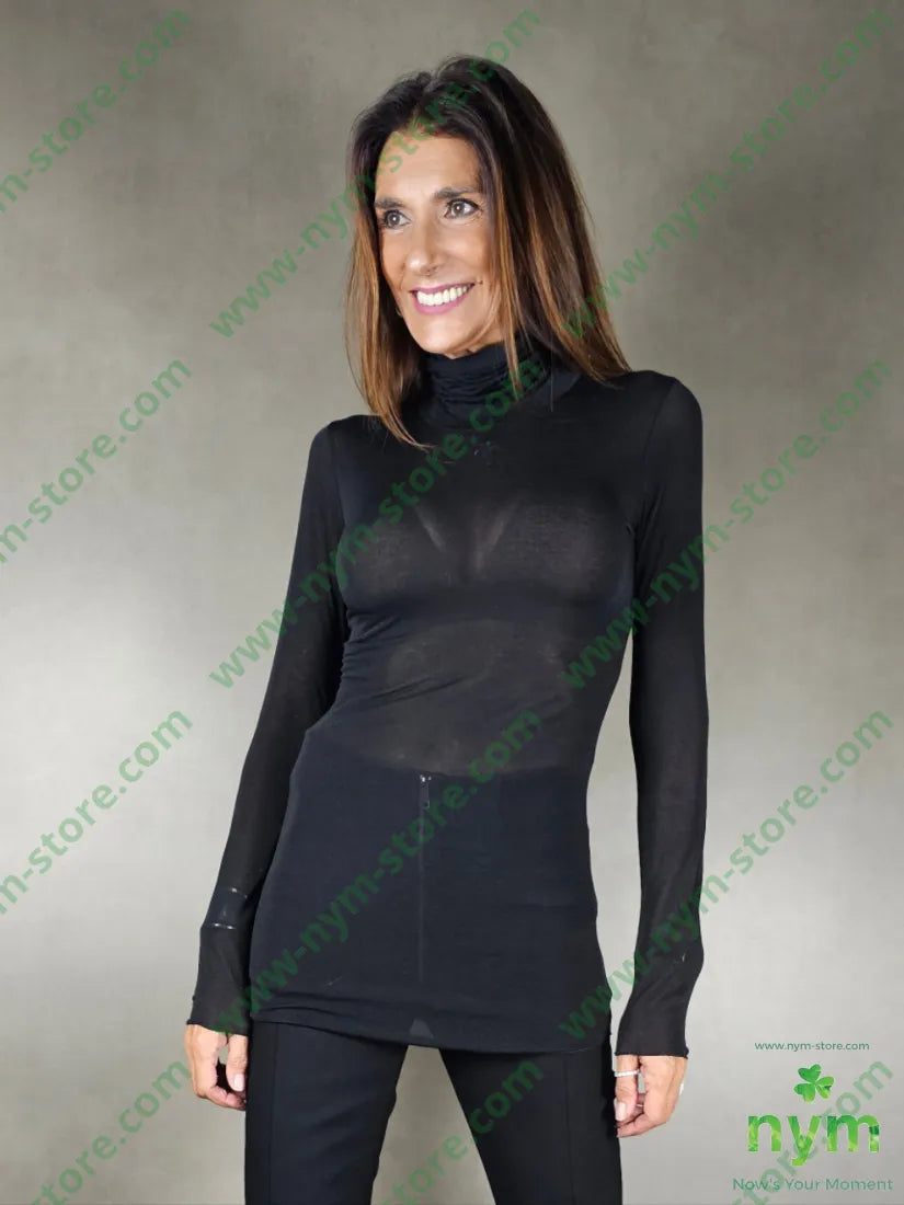 maglia dolcevita misto cachemire 80vi9pa6ea5ws U / NERO / AI25 MAGLIA