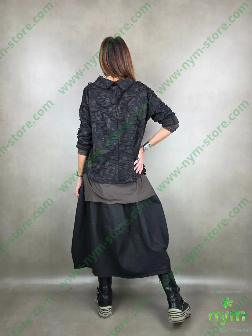 maglia finti strappi collo vulcano 60pl38co2e U / MARRONE / AI25 MAGLIA