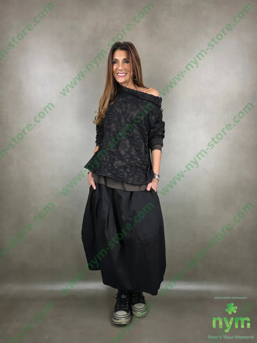 maglia finti strappi collo vulcano 60pl38co2e U / MARRONE / AI25 MAGLIA