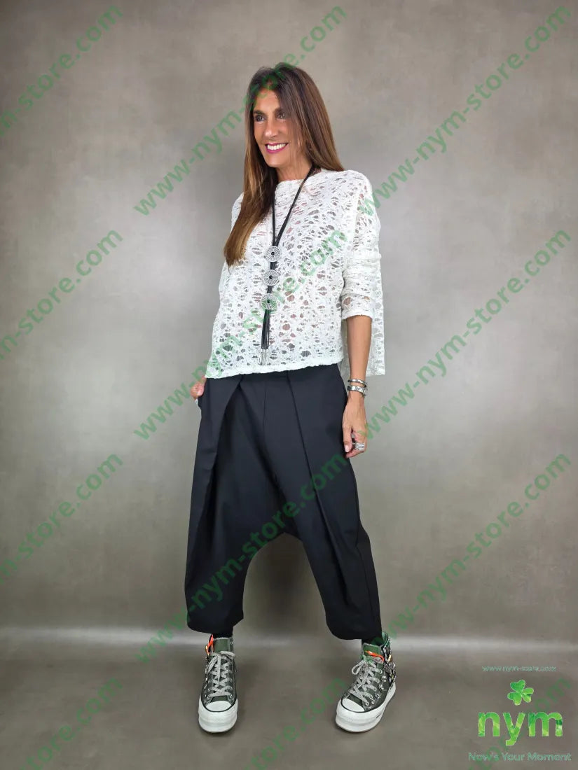 maglia lavorata quadrata in lana 40wo30pl30ny MAGLIA