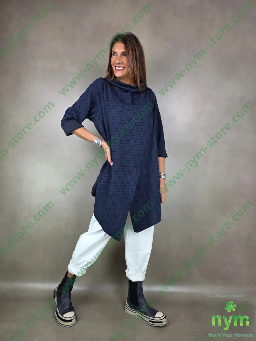 maglia lunga effetto bucato 60pl38co2ea MAGLIA