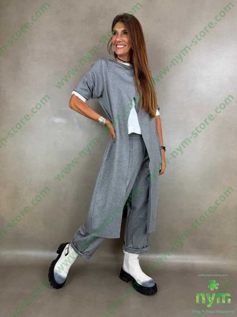 maglia lunghissima accoppiata punto milano g 60vi35pa5ea - U / GRIGIO C. / AI26 - MAGLIA